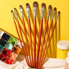 6 шт., кисть для акварели для волос, специальная ручка для художественной краски, акриловая ручка для масла, набор для начинающих гуаши, материалы