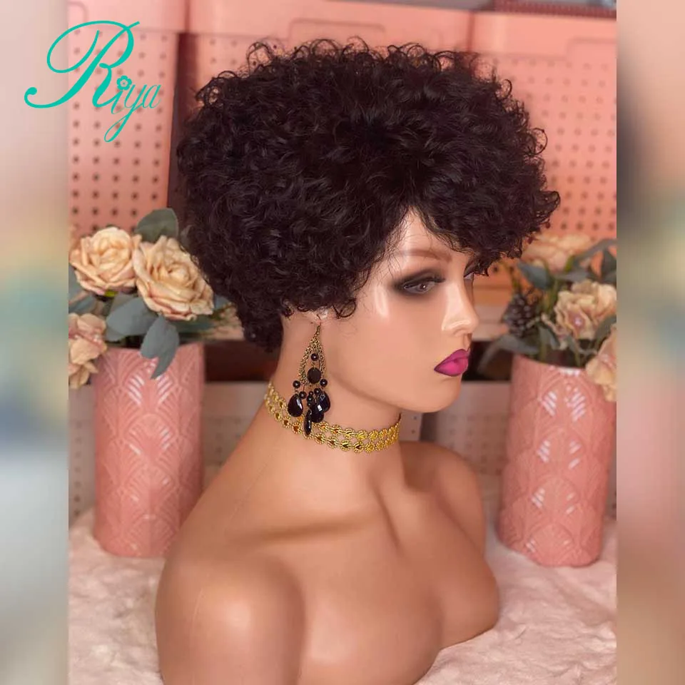 Бразильские короткие волосы боб флэй тупой кудрявые безклеевые человеческие