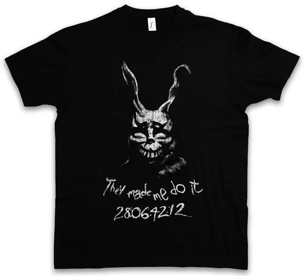 

FRANK THE RABBIT T-SHIRT They Made Me Do It Donnie Movie Darko Zahl Zahlen Hase