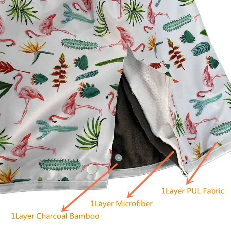 3-слойная бамбуковая юбка для детских подгузников тканевые непротекаемые