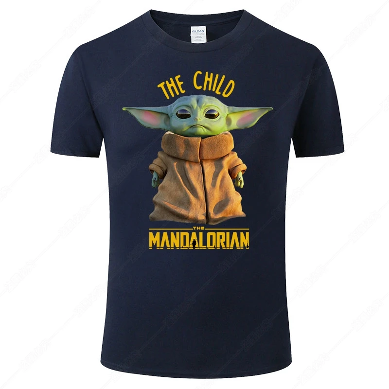 

Baby Yoda T Shirt Men Women Summer Cotton Short Sleeve Harajuku Tops Fashion Cool Wars Mandalorian Brand T-shirt Clothing J12