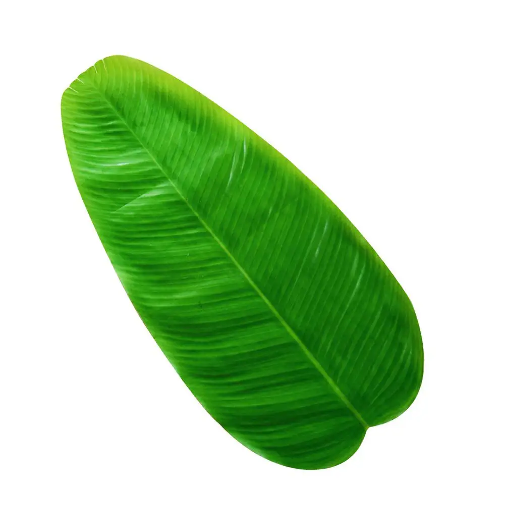 Kitchen Table Mats Hawaii Green Banana Leaf Shape Coffee Placemat Tabletop Party Decoration for Dining | Дом и сад