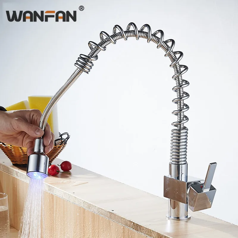 Смеситель для кухонной мойки в весеннем стиле выдвижной кран с креплением на
