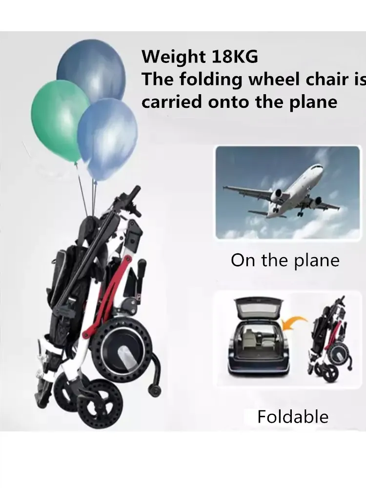 Самые продаваемые электрические инвалидные коляски весом 18 кг складной Смарт