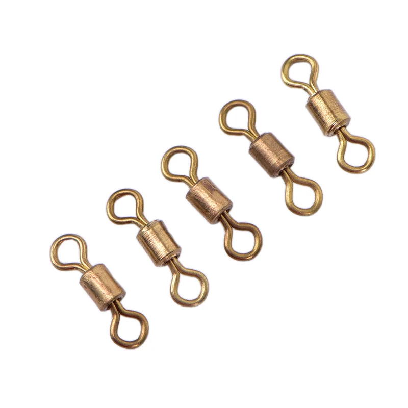 

50Pcs Fishing Hook Lure Link Bearing Swivel Solid Rings Fishing Connector