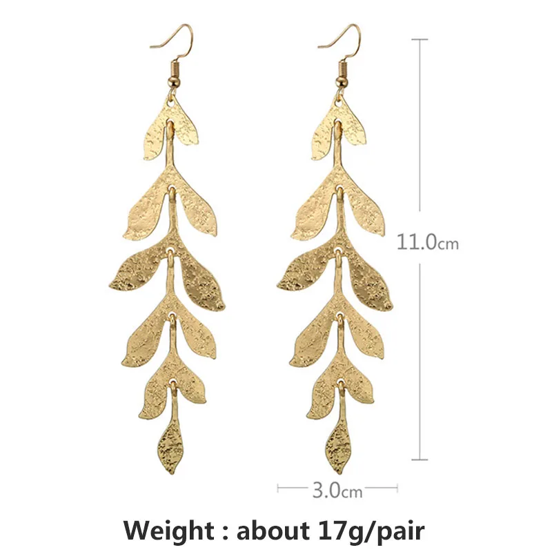 Длинные серьги с кисточками в виде золотых листьев Висячие ювелирные изделия для
