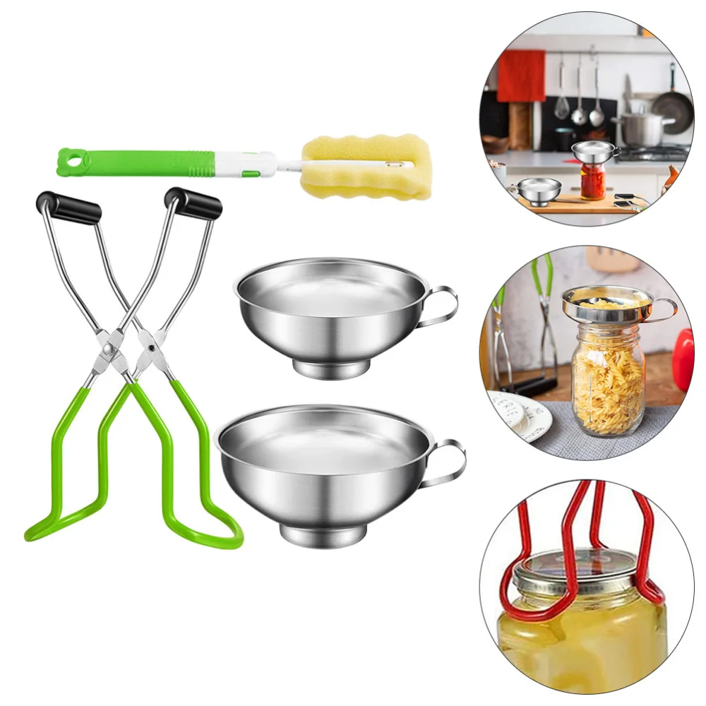 

1 Set Canning Supplies Safe Multifunctional Canning Lid Lifter Funnel Brush Kit