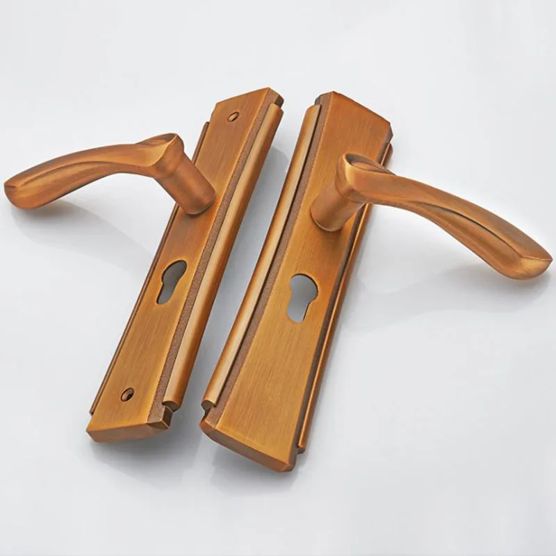 Дверной замок интерьер из цельного дерева для спальни механическая антикварная