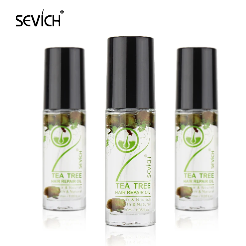 

30ml Tea Tree Hair Oil Repair Damage Smoothing Hair Care Natural Keratin Hair Care Oil Help Nourishing Dry Hair Scalp Treatment