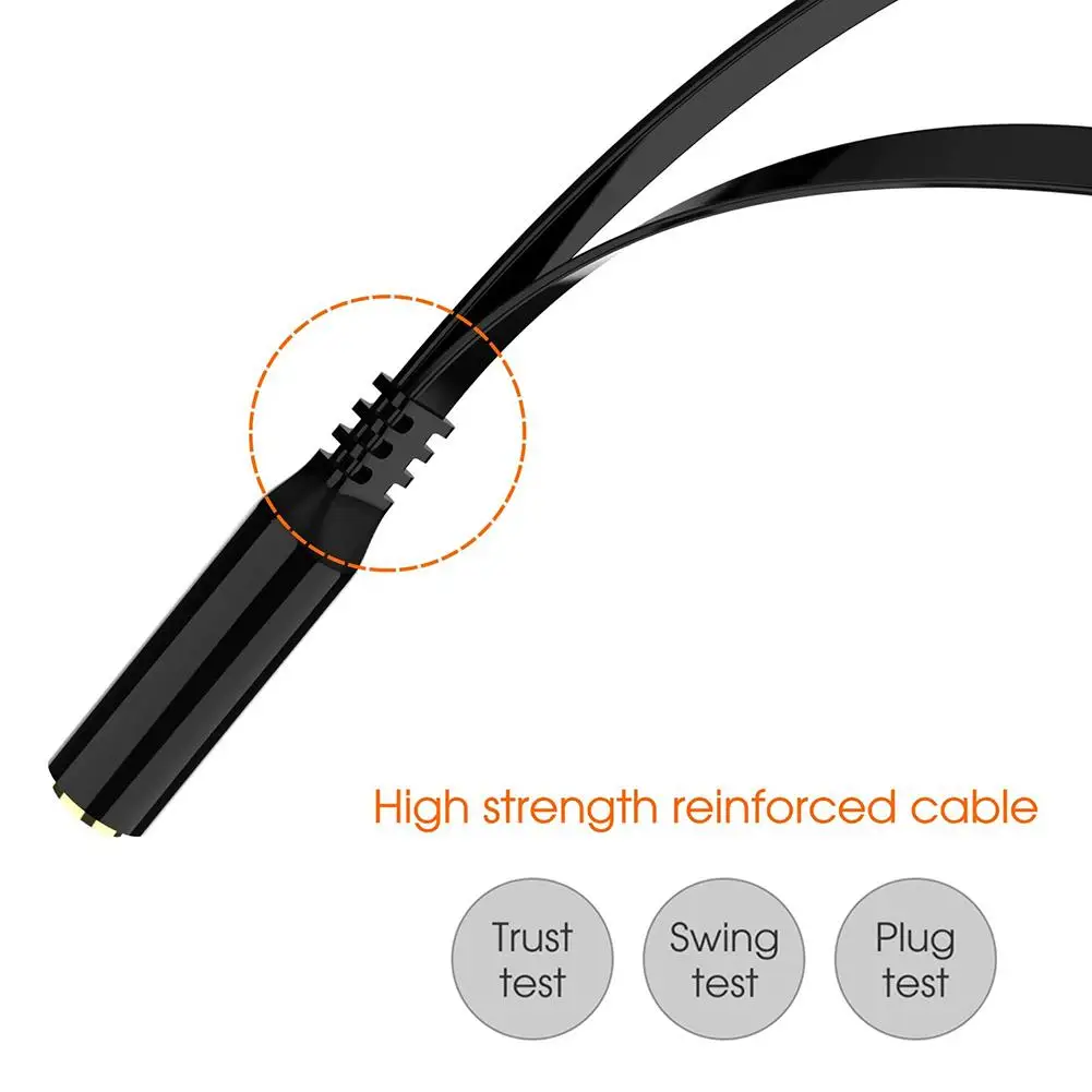 

Audio Cable 3.5mm One Point Two Audio Cable Single Hole Computer Headset Headphone Adapter 3.5 Female To Double 3.5 Cm Splitter