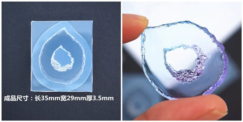 1 шт. Прозрачная силиконовая форма с имитацией натурального камня|Инструменты и