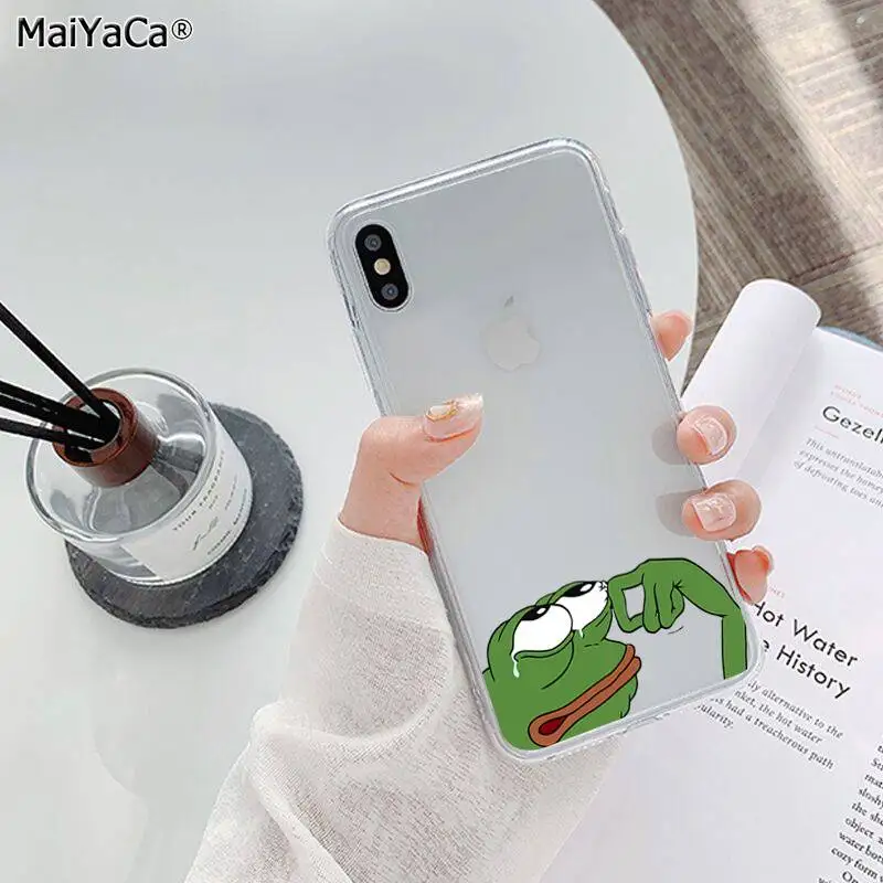 MaiYaCa Sad Frog pepe meme ТПУ мягкий чехол для телефона Fundas чехол для iPhone 11 pro XS MAX 8 7 6 6S Plus X 5 5S SE XR