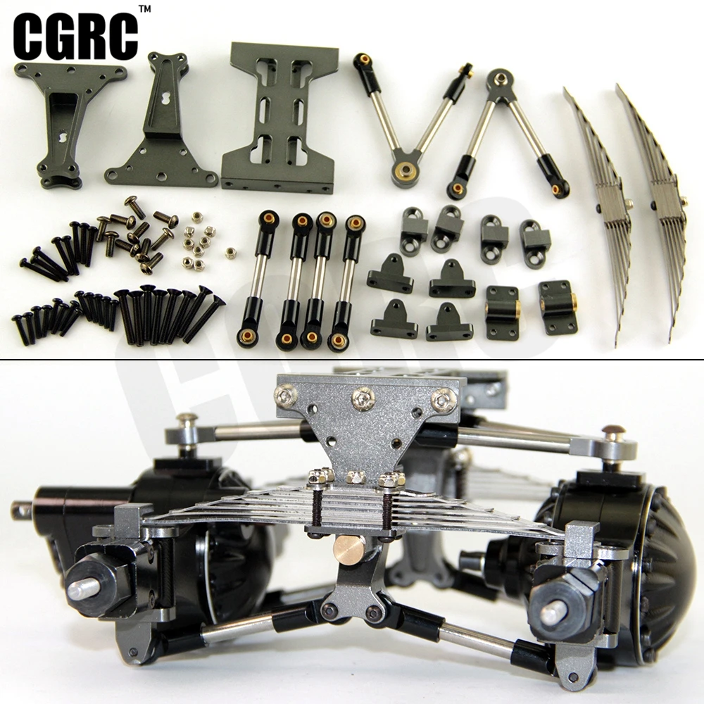 Metal Rear axle suspension Assembly Outfit Kit For Tamiya 1/14 RC Truck Tipper Scania Actros Lesu MAN Actros R470 R620 F16