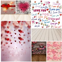 vinyl custom valentine day photography backdrops prop love heart rose wooden floor photo studio background 211215 04