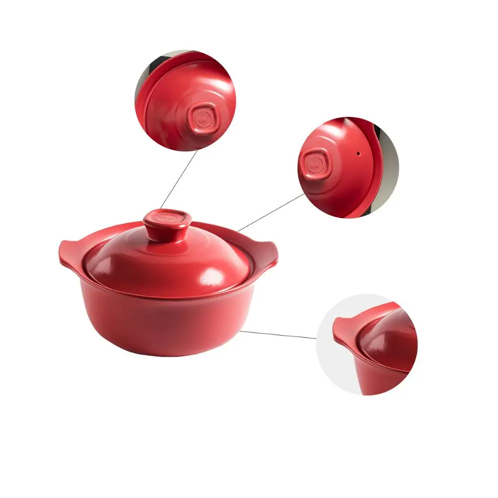 Керамическая суповая кастрюля термостойкая натуральные здоровые кухонные