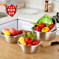 thicken stainless steel food mixing fruit bowl tableware salad soup egg beater bowls vegetable basin for home kitchen utensils