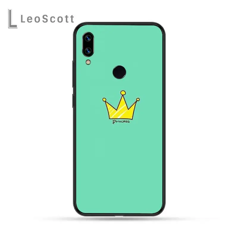 

Crown and queen Phone Case For Xiaomi Redmi Note 4 4x 5 6 7 8 pro S2 PLUS 6A PRO