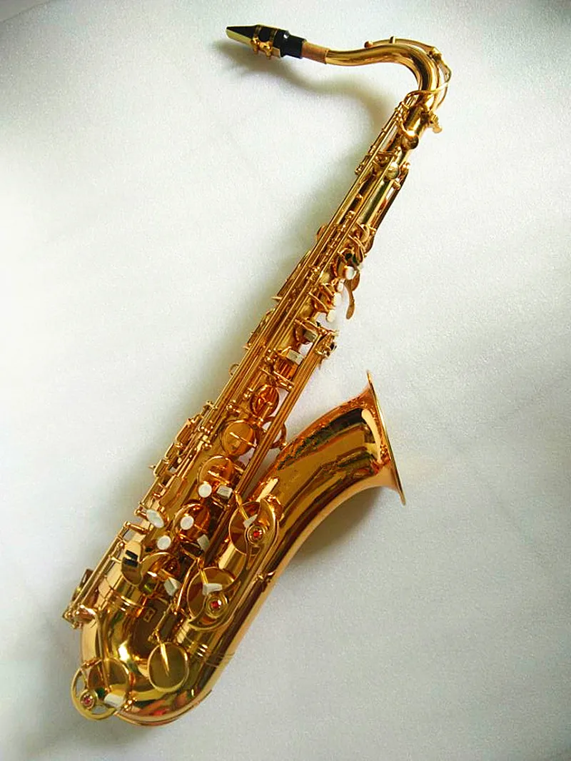 Тенор саксофон инструменты B плоский Золотой Саксофон тенор электрофорез и чехол