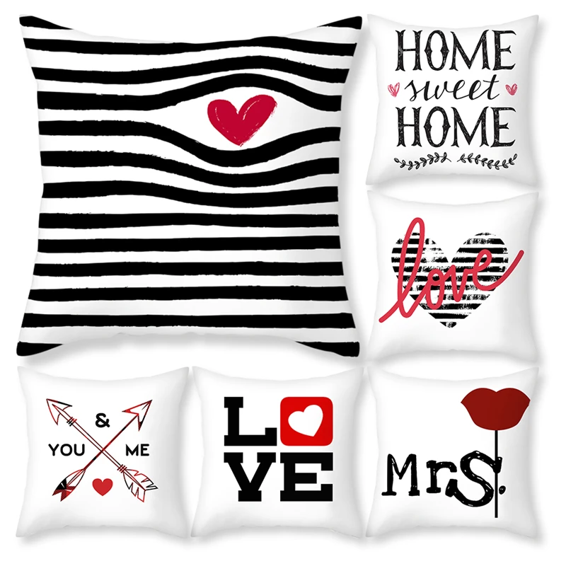 Декоративная наволочка для дивана Fuwatacchi День Св. Валентина Подарочный чехол