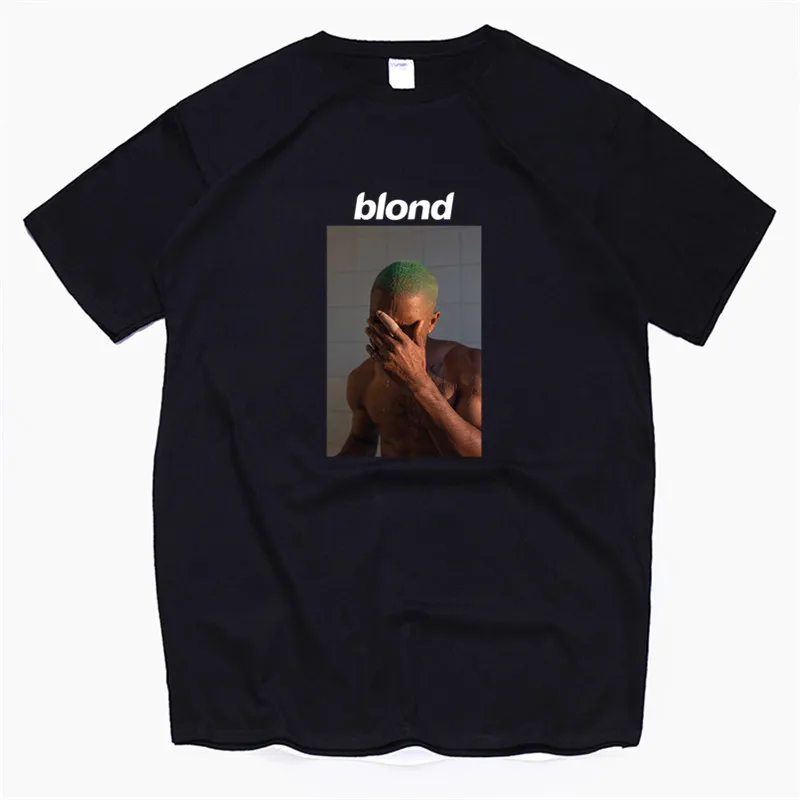 T99A-Black Мужская футболка Frank Ocean Blonde хип-хоп Rap, футболка унисекс, хлопок, футболка Homme Singer Harajuku, рубашка - Цвет: T99A-Black