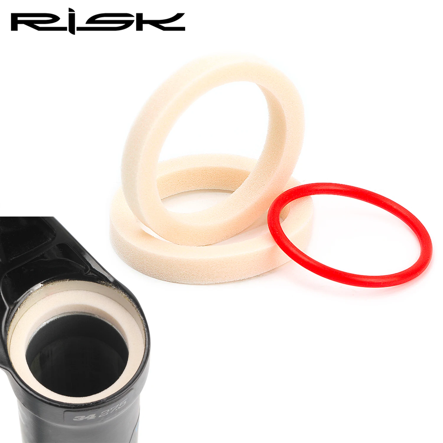 

2Pcs Bicycle Sponge Ring Oil Sealed Foam Bike Front Fork For Fox Rockshox Manitou Sponges Itinerary O-ring 32/34/35/36mm