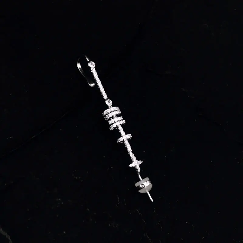 

s925 sterling silver new slip ring star single ear stick earrings female personality fashion new design classic shiny jewelry