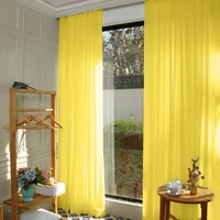 solid color short window curtain 2 4ftx6 5ft chiffon backdrop yellow chiffon bedroom curtain sheer curtains for small windows m