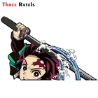 3D наклейка Tanjiro Kamado Kimetsu No Yaiba Three Ratels A618, стикер для кузова автомобиля, мотоцикла, новый стиль