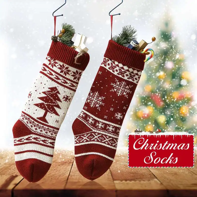 

Рождественские чулки, носок, снежинка/новогодняя елка, подвесные украшения, держатели для рождественских подарков, конфеты, конфеты для дом...