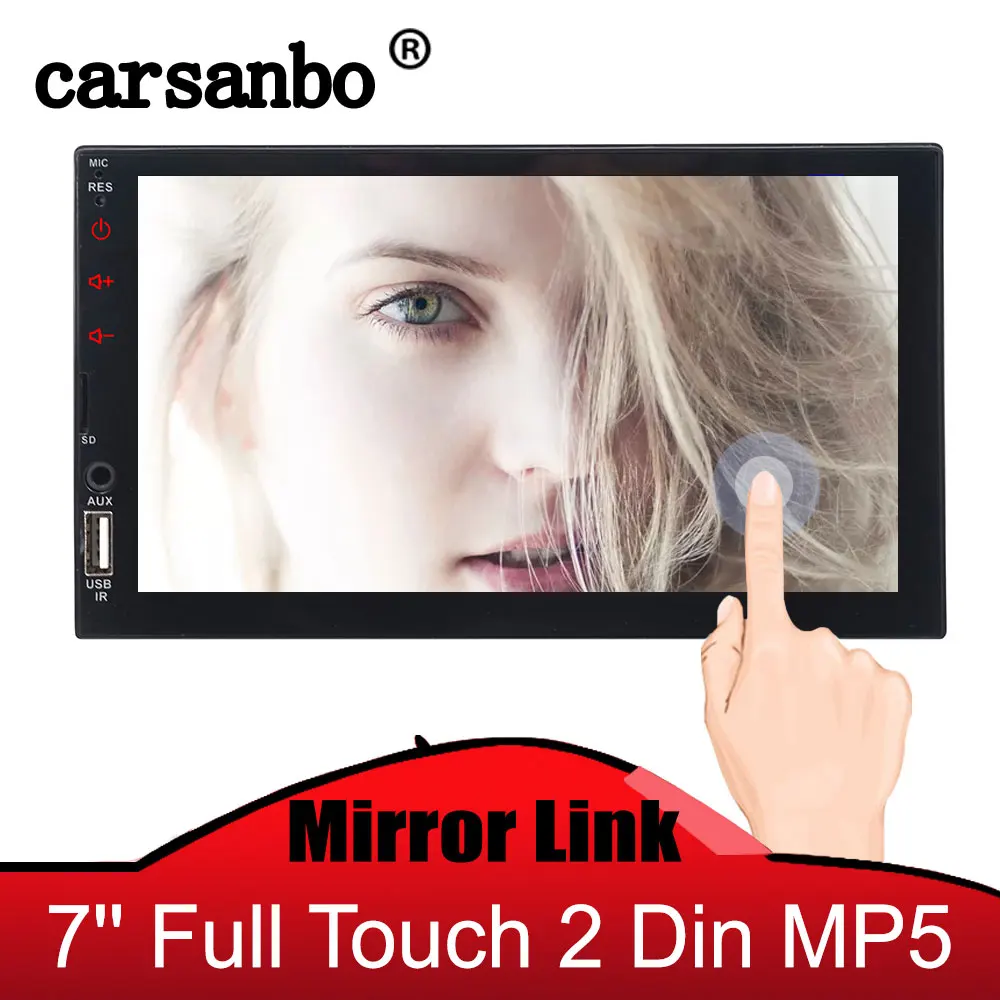 2 Din Автомобильный Радио 7 &quotHD плеер 2Din сенсорный экран автомобильный видео