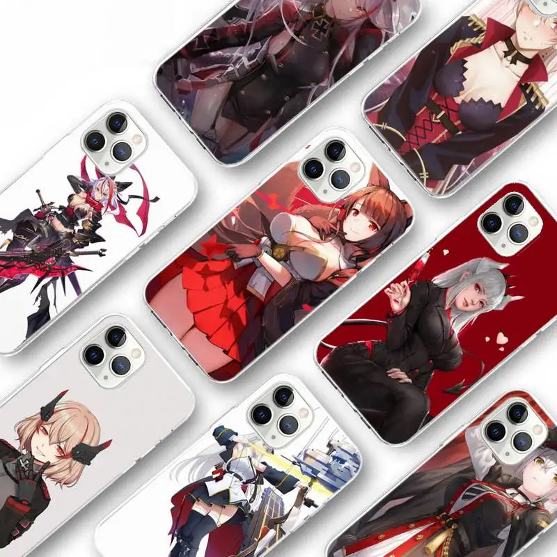 

Azur Lane game Luxury Phone Case Transparent for iPhone Samsung S 11 12 6 7 8 9 10 20 Pro X XS Max XR Plus lite