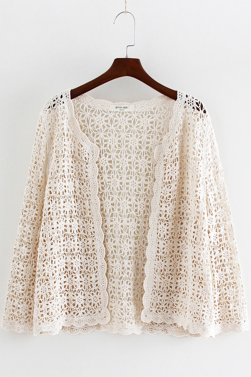 

Thin Hook Female Summer Hollow With A Brief Paragraph Small Shawl Is Prevented Bask Unlined Upper Garment Knitting Coat Female