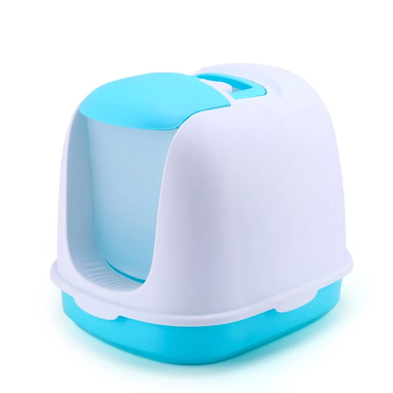 Туалет для домашних животных кошачий поднос кошек против брызг с ковшом чистый