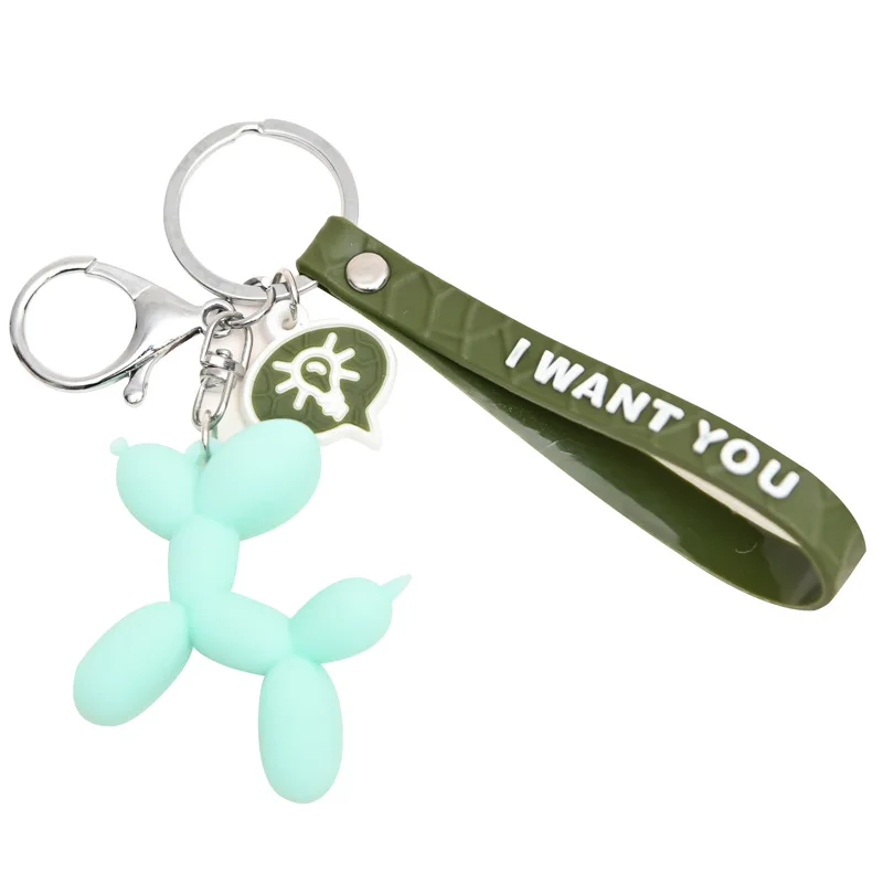 

2020 Hot Selling Cartoon Balloon Dog Key Chain 5 Colors Cute Dog Keychains Small Exquisite Car KeyringsBag Pendant