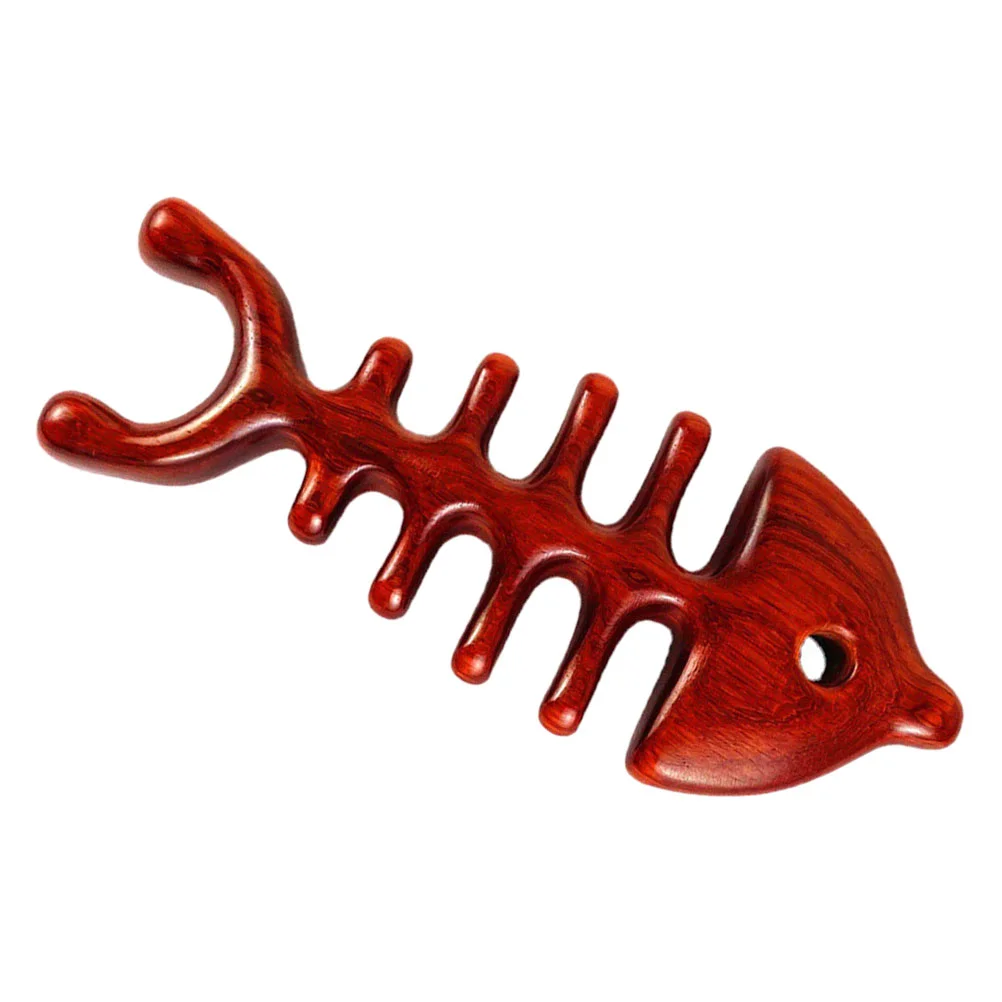 

1 шт. деревянный массажер для тела рыба в форме кости Массажер расческа Простой Массажер Инструмент