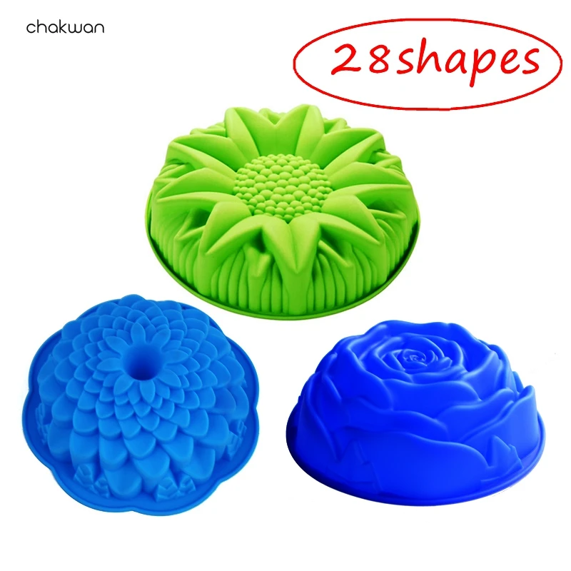 Силиконовые 3D формы для больших тортов форма в форме цветка короны инструменты