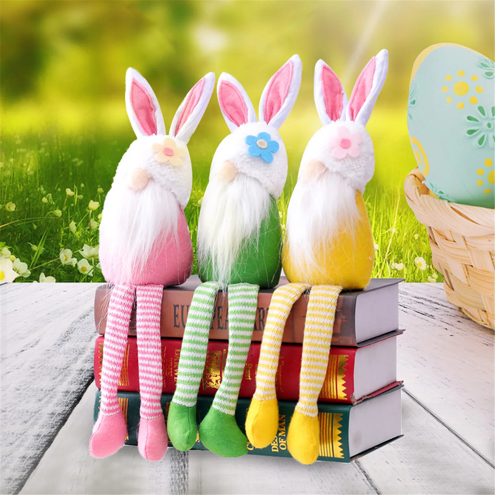

Easter Bunny Doll Cute Gorgeous Faceless Doll Ornament non-toxic and harmless soft anti-fade anti-deform Cute Shape Perfect gift