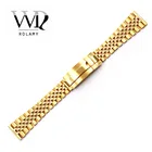 Ремешок для часов Rolamy 20, 22 мм, ремешок для Omega IWC Tudor Seiko Breitling, сменный Браслет из нержавеющей стали с блокировкой скольжения