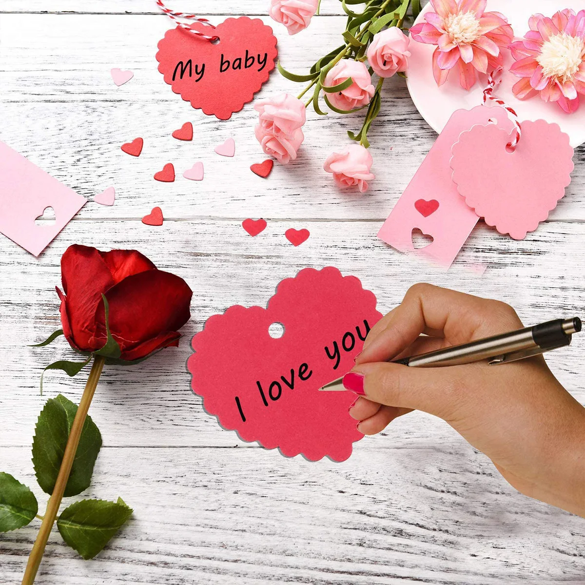 100 шт. бирки для подарков на день Святого Валентина | Дом и сад