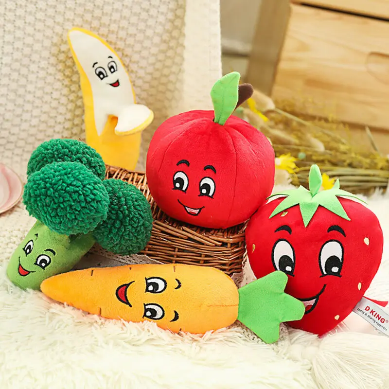 Милые фрукты плюшевые игрушки для малышей Детская кукла с подушкой сна звуковая мягкая плюшевая игрушка