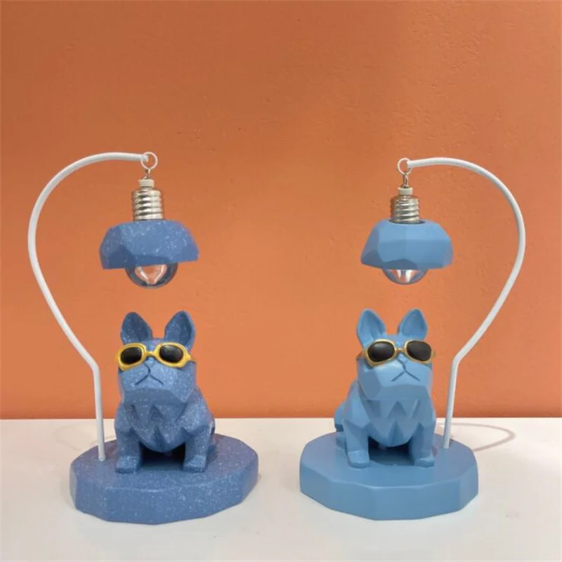 

New hot sale Nordic retro bedroom bedside lamp crafts creative study decoration lamp children's room puppy table lamp gift