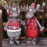 christmas decoration for tree retractable elk reindeer toy new year supplies home garden decoration adornos de navidad