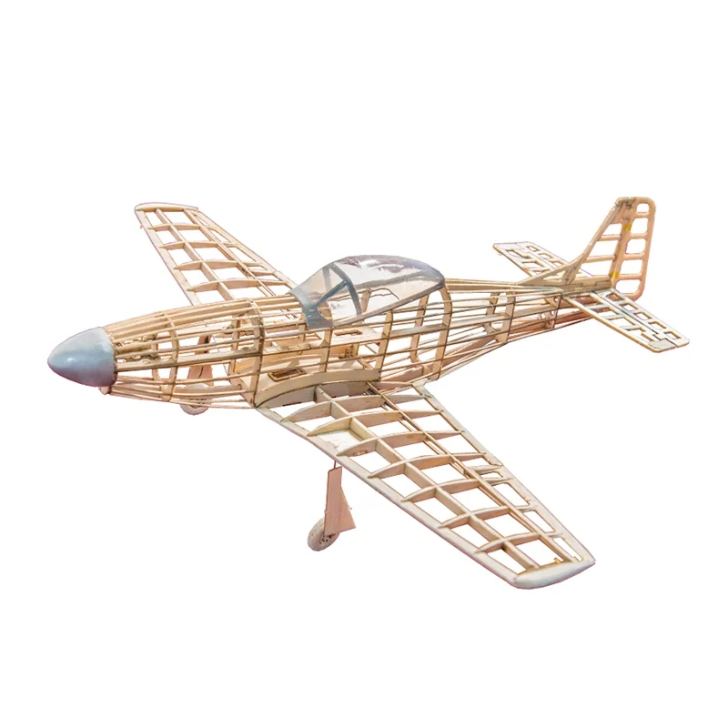 

RC model P-51D Mustang WWII aircraft KIT version 435mm Wingspan balsa wood laser cut DIY airplane unassembled building parts
