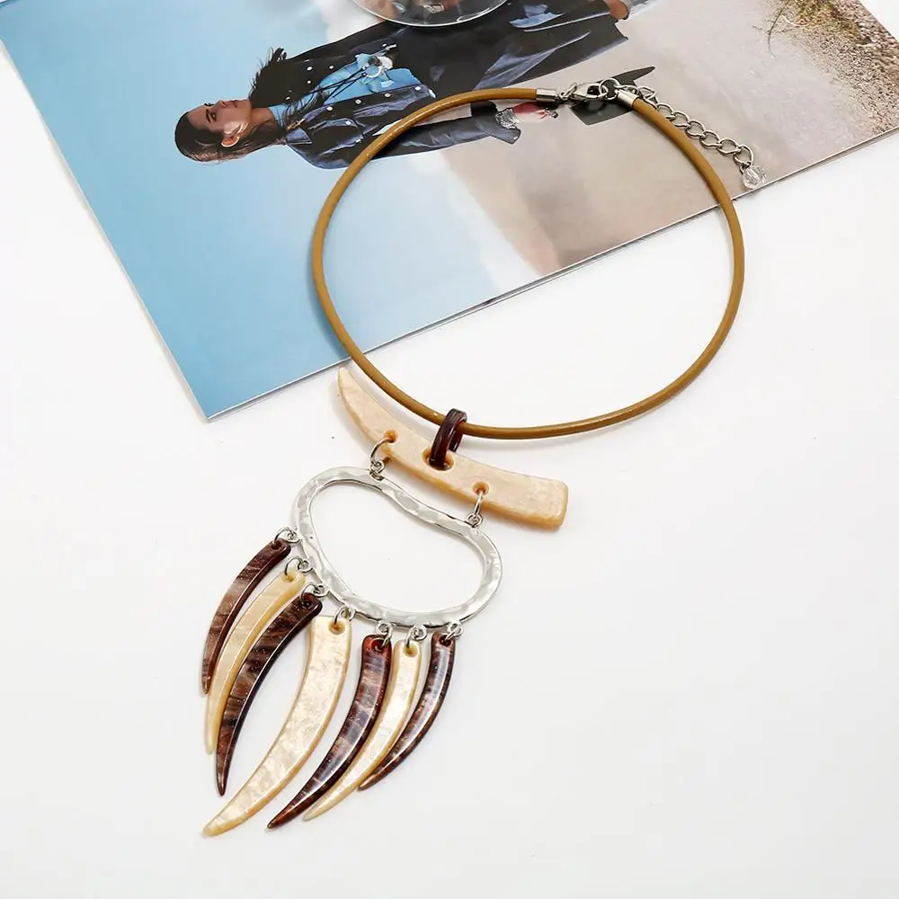 Этнический стиль акриловая имитация слоновой кости кисточкой Кожаный