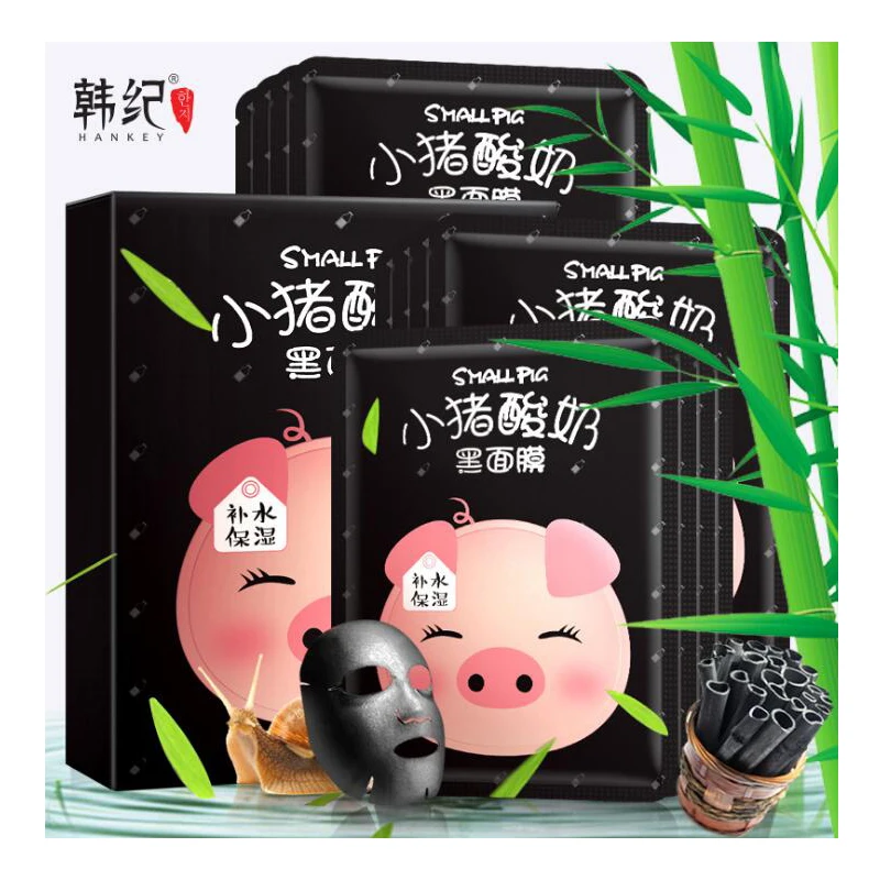HANKEY маленькая свинка йогурт черная шелковая маска для лица Уход за кожей нежная