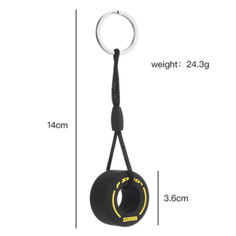 

New PVC Soft Rubber Tire Keychain Creative Small Tire Pendant Car Decoration Auto Car Bags Keychains Pendants Accessories Gift