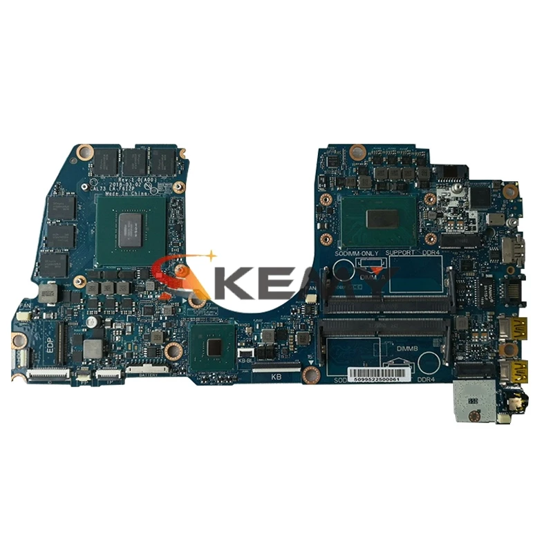 Kaufen LA-F612P Laptop Motherboard For DELL G3 17-3779 Original Mainboard I5-8300H GTX1060-6GB