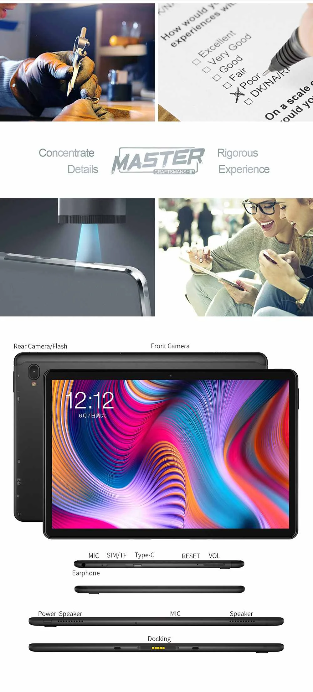 Teclast T30 10,1 дюймов 2.5D планшетный ПК 4 ГБ ОЗУ 64 Гб ПЗУ MTK Helio P70 4G Вызов двойной WiFi Восьмиядерный 1920*1200 ips Android 9,0