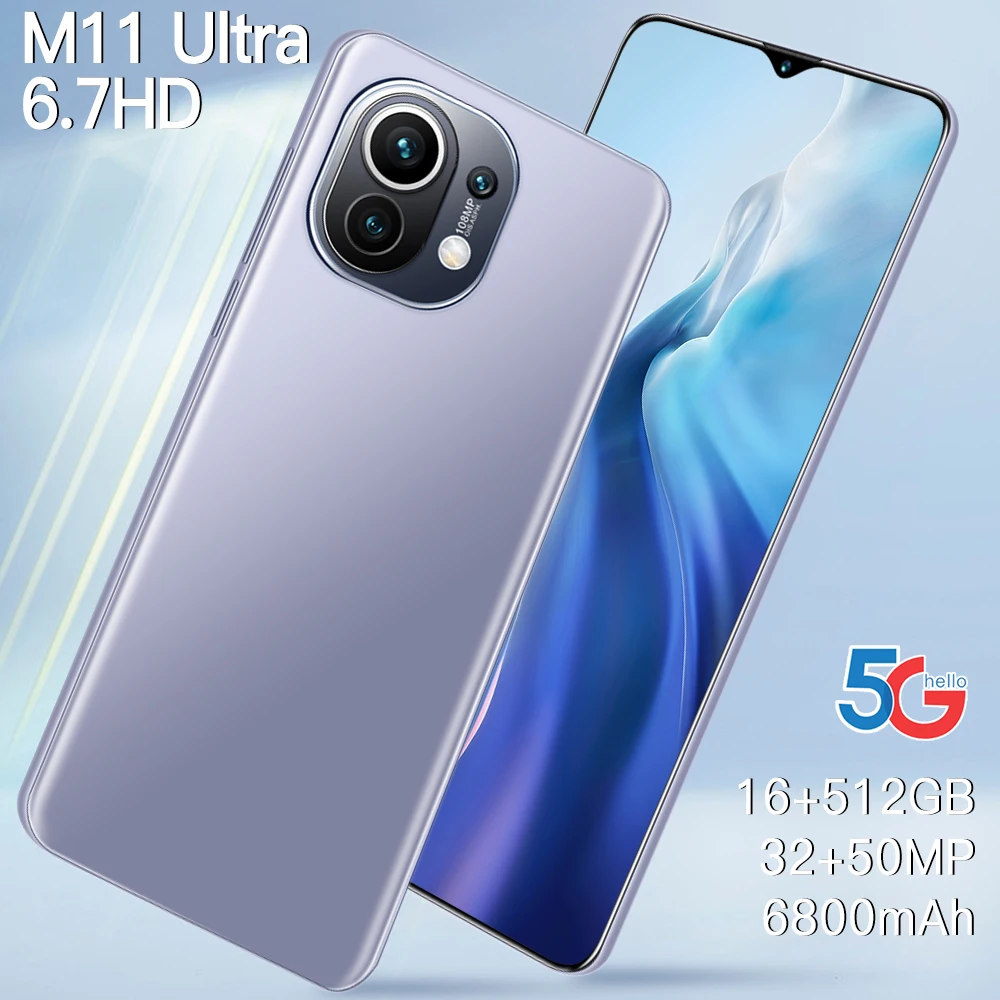 Глобальная версия Новый Xiao M11 ультра 5G сотовый телефон 16 + 512 ГБ Andriod11 6800 мА/ч