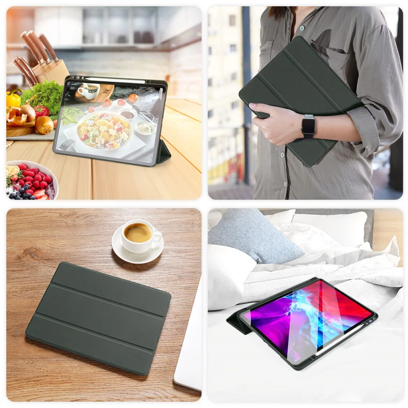 

Luxury Leather Case For Apple iPad Pro 12.9 (2020) Shockproof Soft TPU Magnetic Smart Flip Case Cover For iPad Pro 12.9 2020 Bag